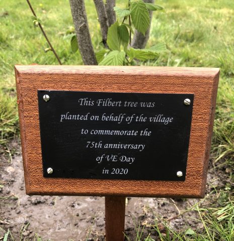 Plaque for VE Day 75 tree