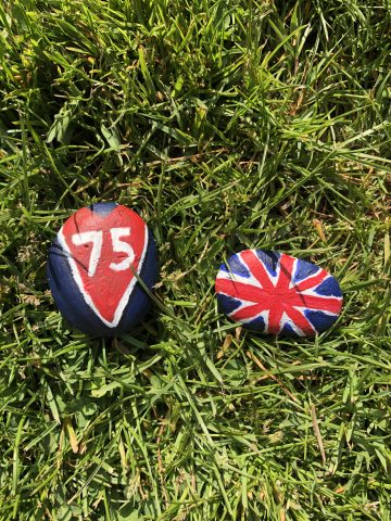 stones painted for VE Day